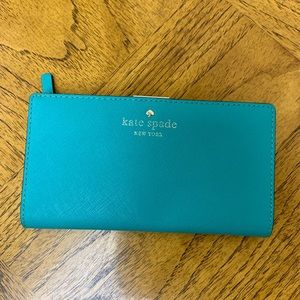 Green Kate spade wallet card case